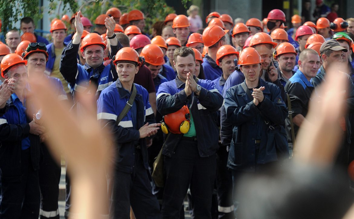 Белорусские рабочие протестуют