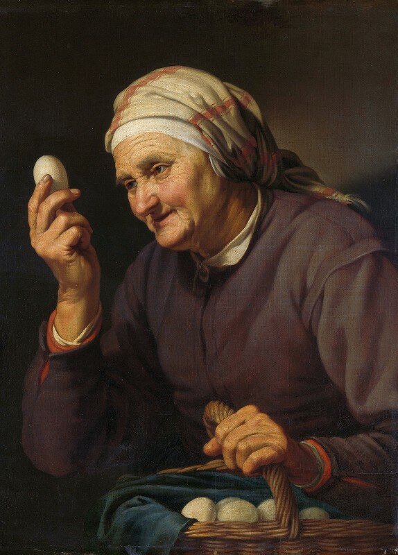 Стара продає яйця